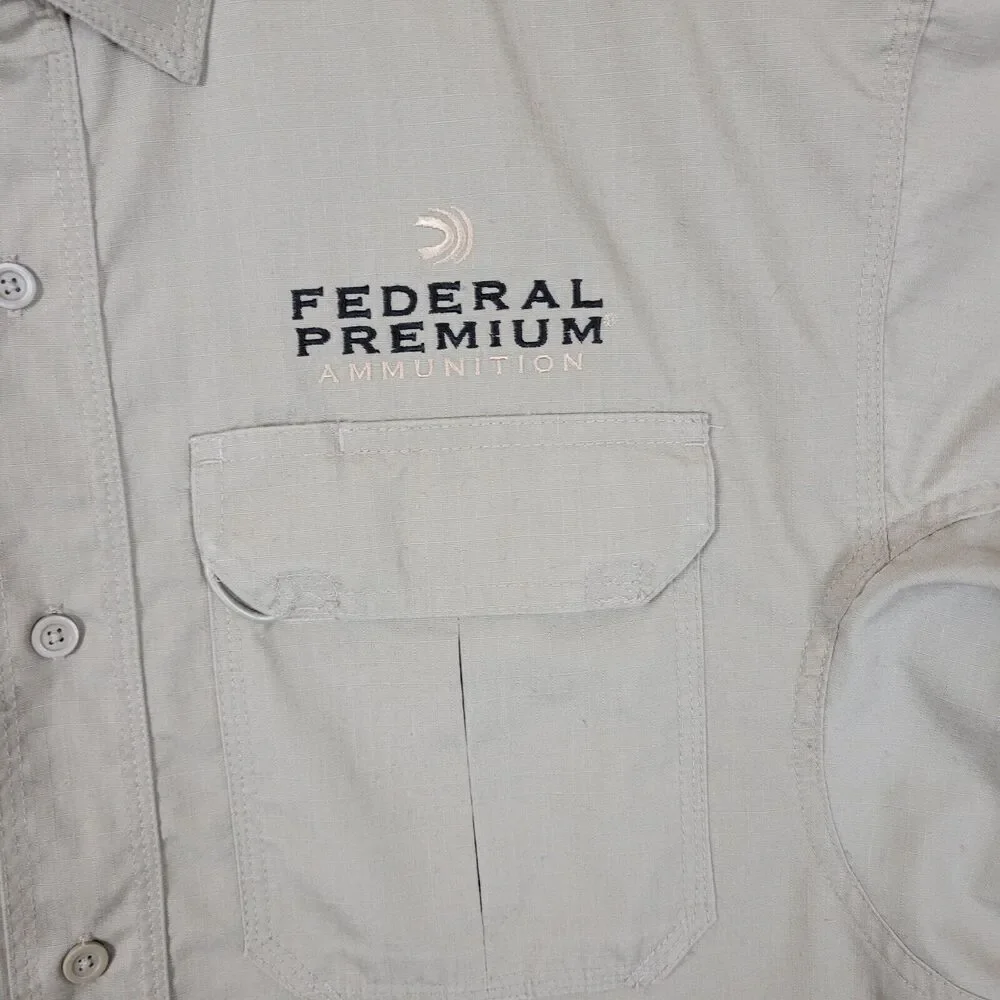 Blackhawk Tactical Button Shirt Men's Large Biege Rip Stop Federal Ammunition - Picture 3 of 14